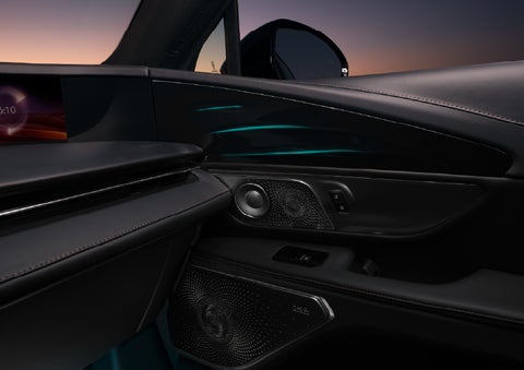 Selectable ambient lighting glows in the passenger door panel. | Crest Lincoln in Sterling Heights MI