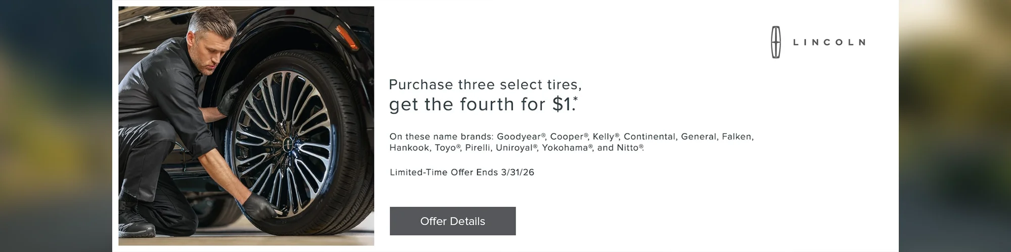 Buy 3 Tires, Get The 4th for $1.